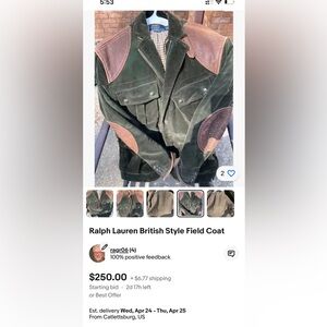 Ralph Lauren British style field coat